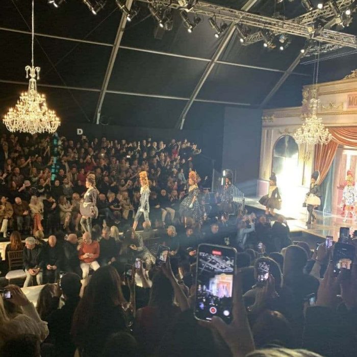 chandelier rented for Moschino Fashion show