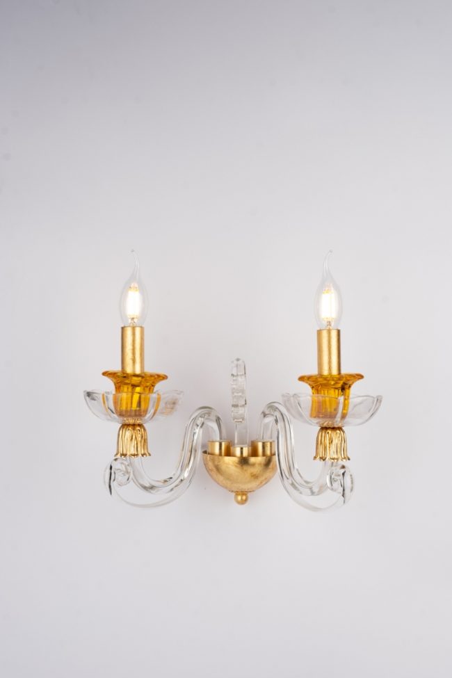 APPLIQUE VETRO LAMPADA PARETE