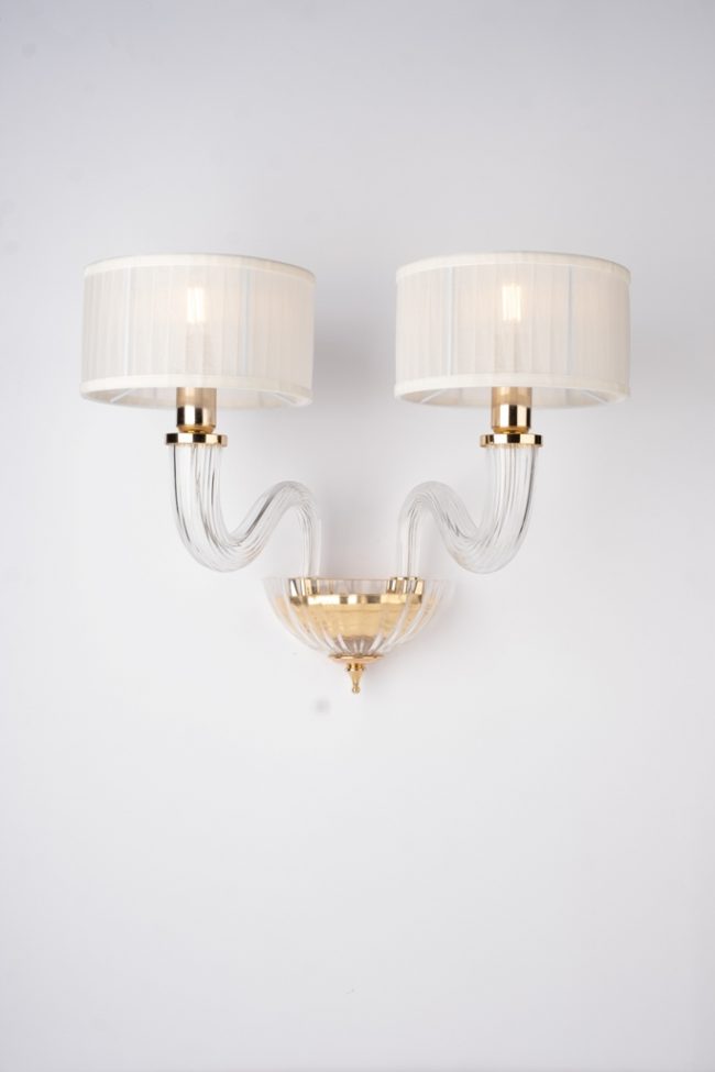 applique con paralume lampada parete