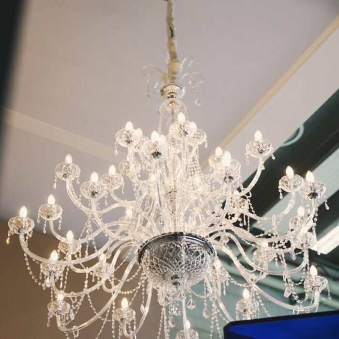 Chandelier rented for ruffino booth vinitaly